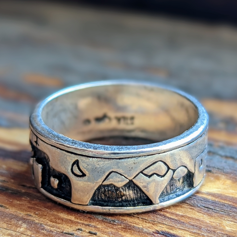 Southwestern Mountains Storyteller Ring Sterling Silver Carolyn Pollack Santa Fe